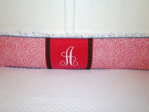 Custom Embroidered Crib Bumper